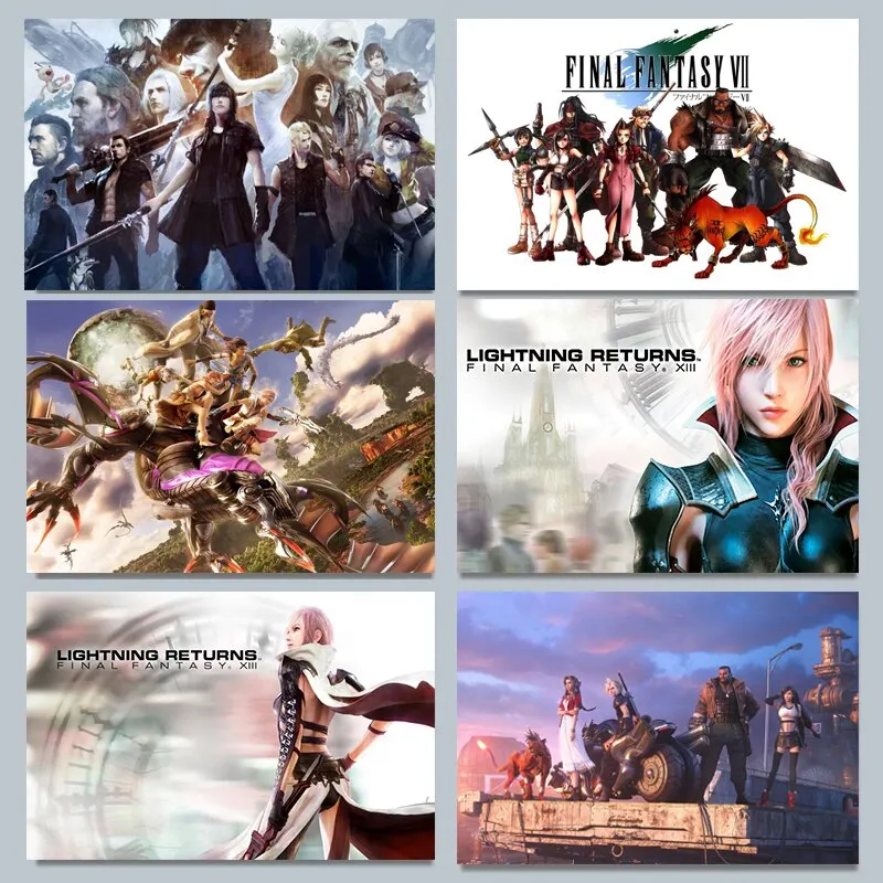 Gaming Accessories Wall - Final Fantasy VII Vaporwave Canvas Poster
