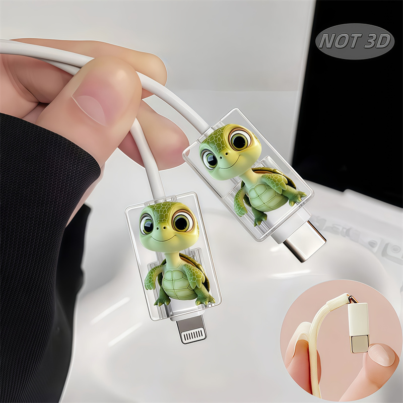 2D Flat 2pcs Cute Cartoon Turt - đánh giá và giá Sleeved Cable Kit