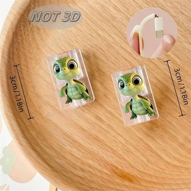 2D Flat 2pcs Cute Cartoon Turt - đánh giá và giá Sleeved Cable Kit