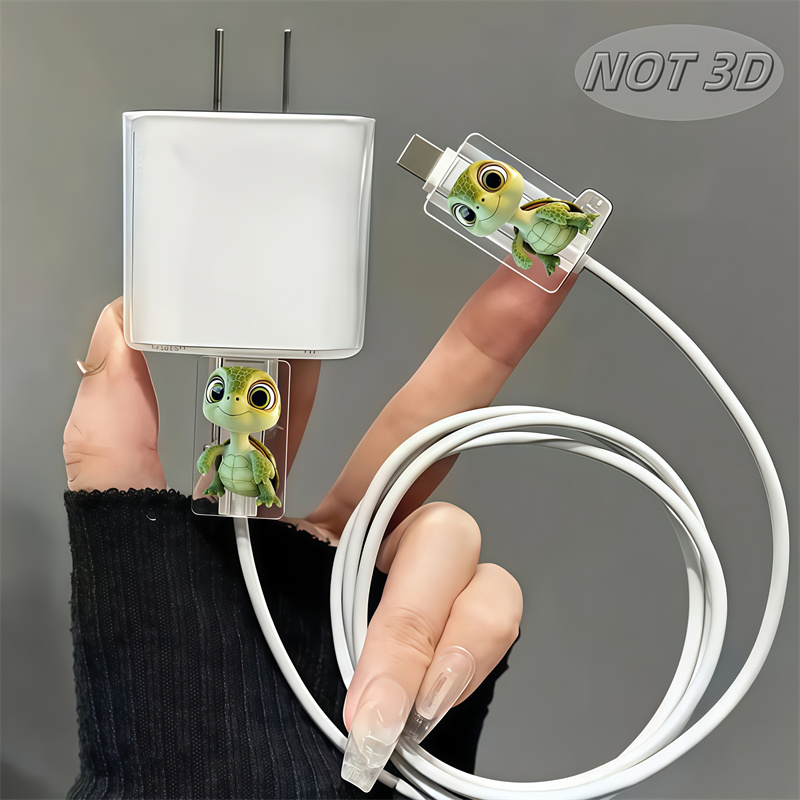2D Flat 2pcs Cute Cartoon Turt - đánh giá và giá Sleeved Cable Kit