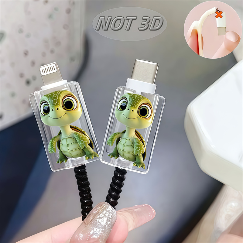 2D Flat 2pcs Cute Cartoon Turt - đánh giá và giá Sleeved Cable Kit