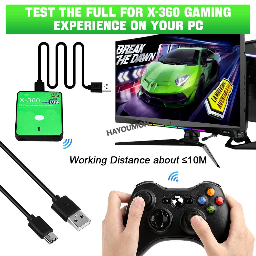 New Wireless Gaming Receiver f - đánh giá và giá Gaming Controllers Xbox Accessories