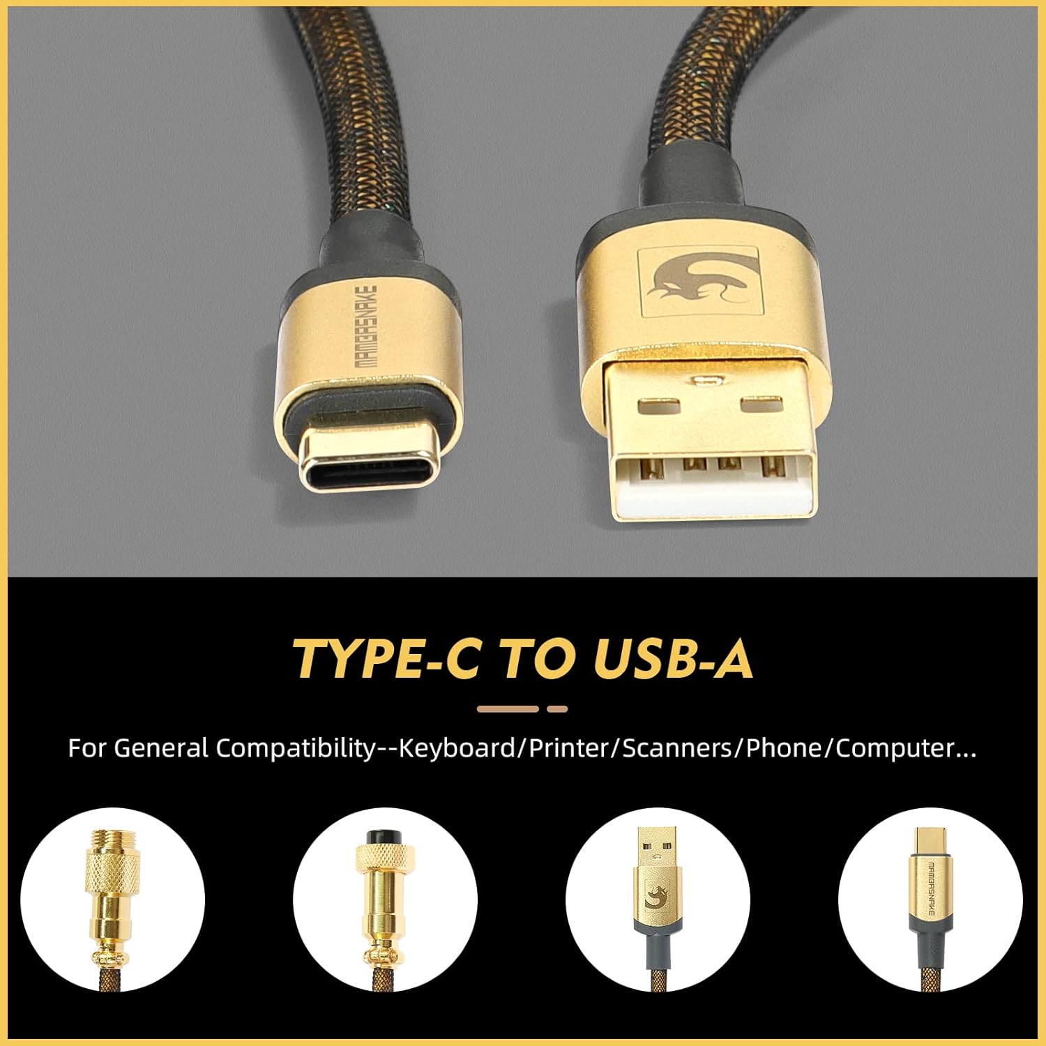 ATTACK SHARK * MAMBASNAKE C03  - đánh giá và giá Sleeved Cable Kit