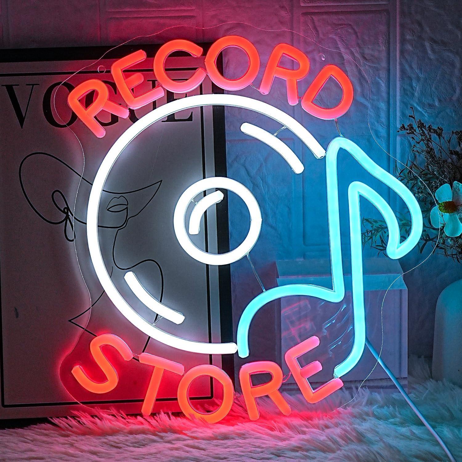 Record Store Neon Sign Music N - đánh giá và giá Gaming Accessories Store