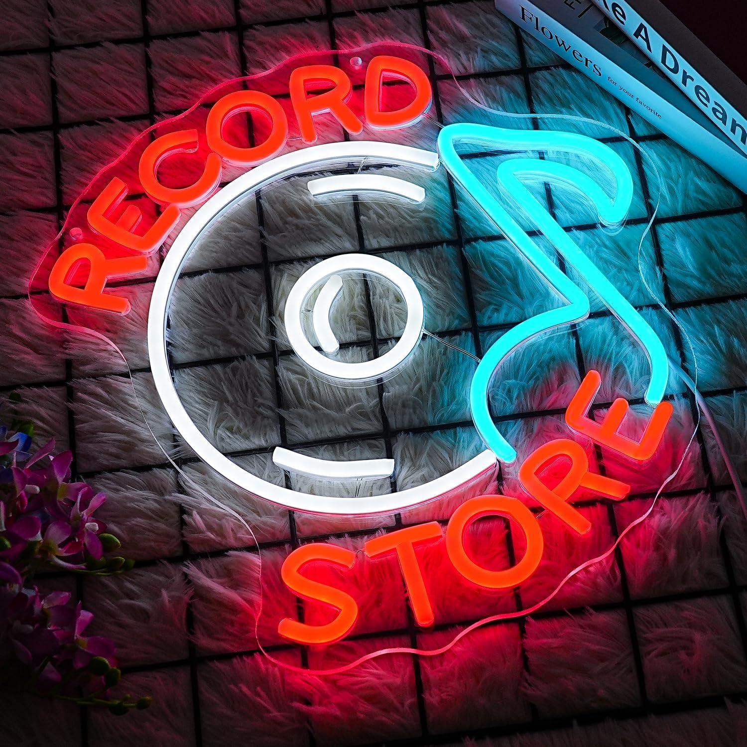 Record Store Neon Sign Music N - đánh giá và giá Gaming Accessories Store