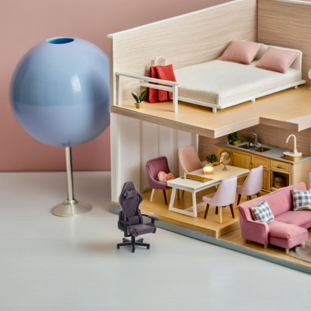 Miniature Gaming Desk and Chai - đánh giá và giá Gaming Accessories Decor