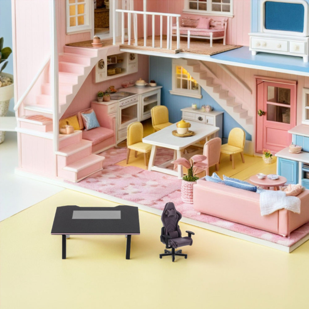 Miniature Gaming Desk and Chai - đánh giá và giá Gaming Accessories Decor